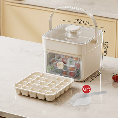 Ice Cube Tray One-Press Release Leak-Proof Lid