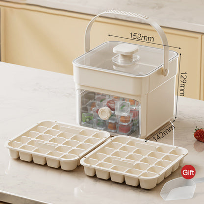 Ice Cube Tray One-Press Release Leak-Proof Lid