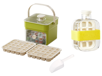Ice Cube Tray One-Press Release Leak-Proof Lid