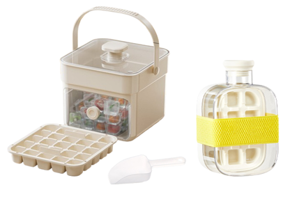 Ice Cube Tray One-Press Release Leak-Proof Lid