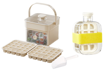 Ice Cube Tray One-Press Release Leak-Proof Lid