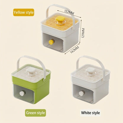 Ice Cube Tray One-Press Release Leak-Proof Lid