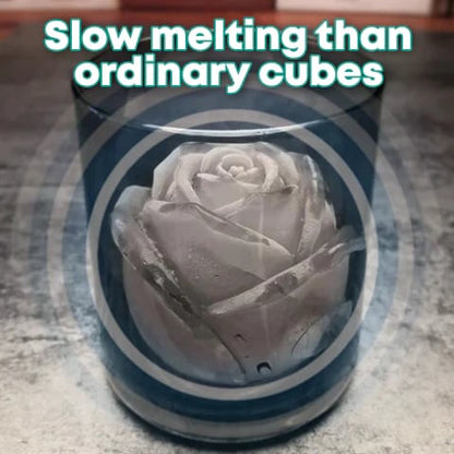 Ice Cube Tray Rose-Shaped Food-Grade Silicone 4 Cavities