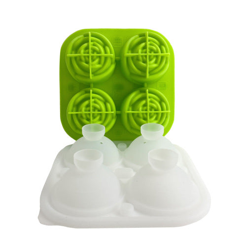Ice Cube Tray Rose-Shaped Food-Grade Silicone 4 Cavities