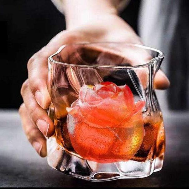 Ice Cube Tray Rose-Shaped Food-Grade Silicone 4 Cavities