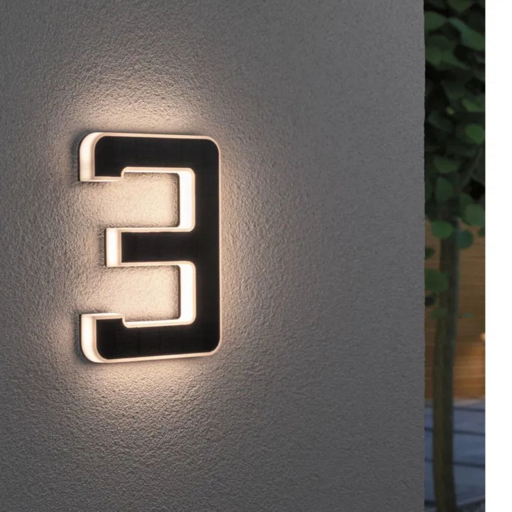 Illuminated House Number Warm White LED 12V Hardwired
