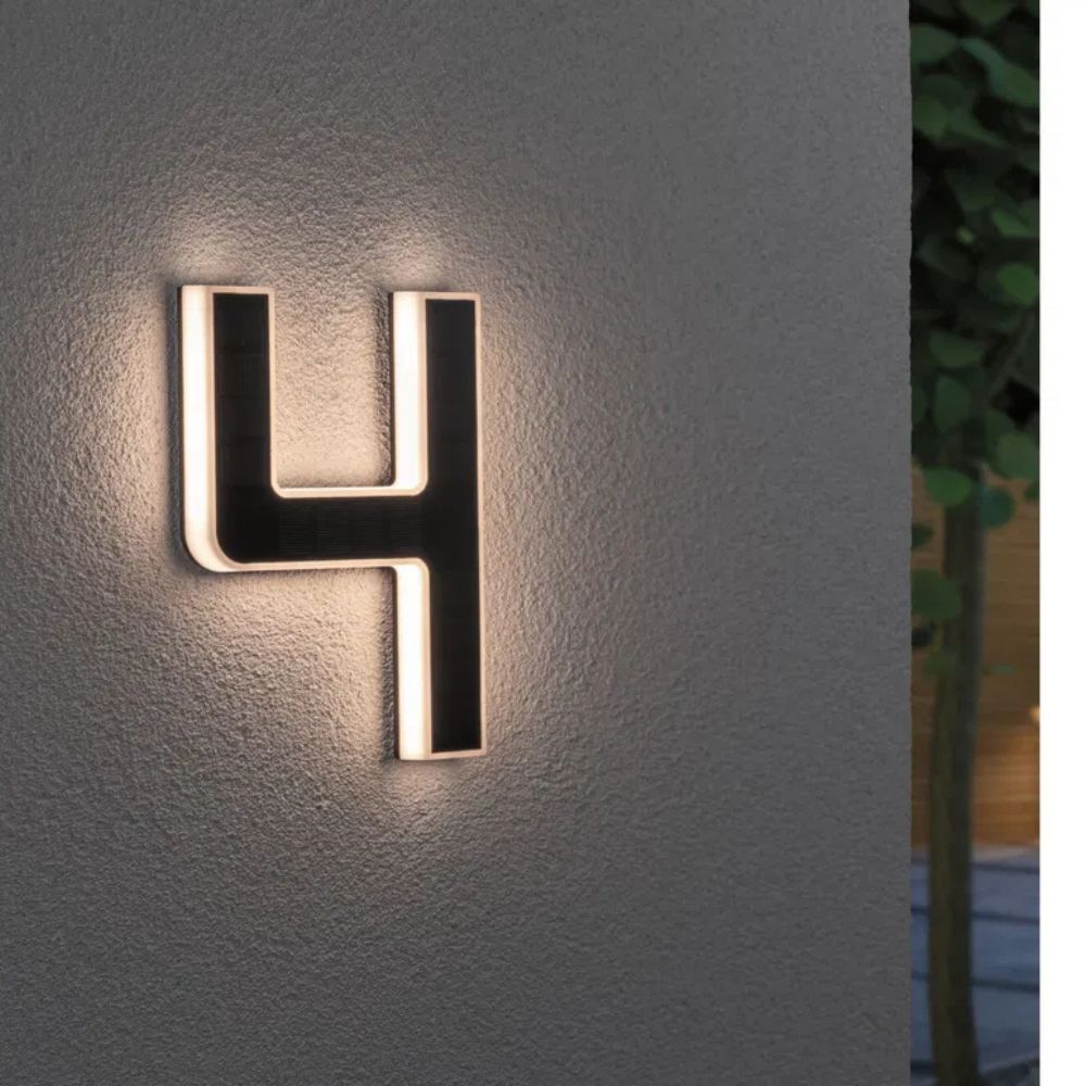 Illuminated House Number Warm White LED 12V Hardwired
