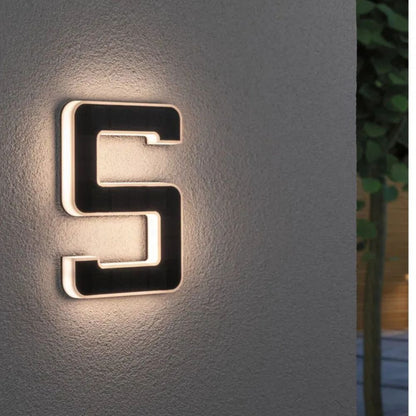 Illuminated House Number Warm White LED 12V Hardwired