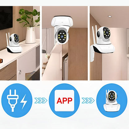 Indoor Security Camera 1080p HD Night Vision & Two-Way Audio