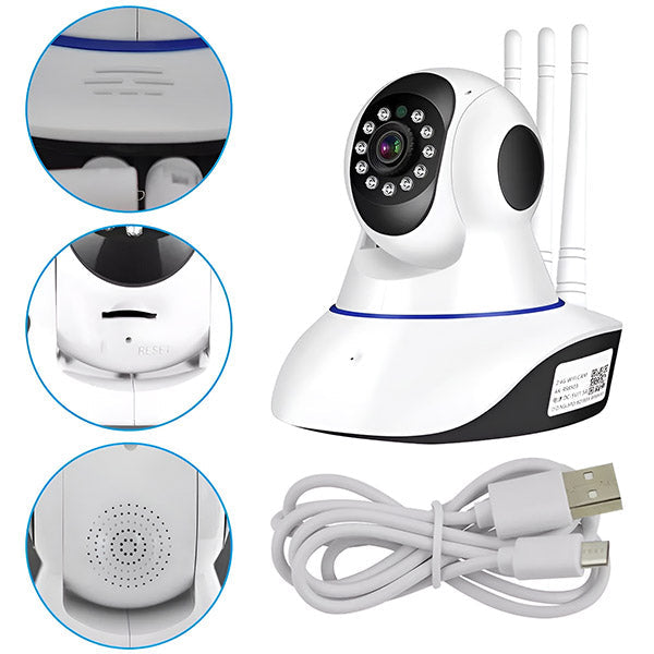 Indoor Security Camera 1080p HD Night Vision & Two-Way Audio