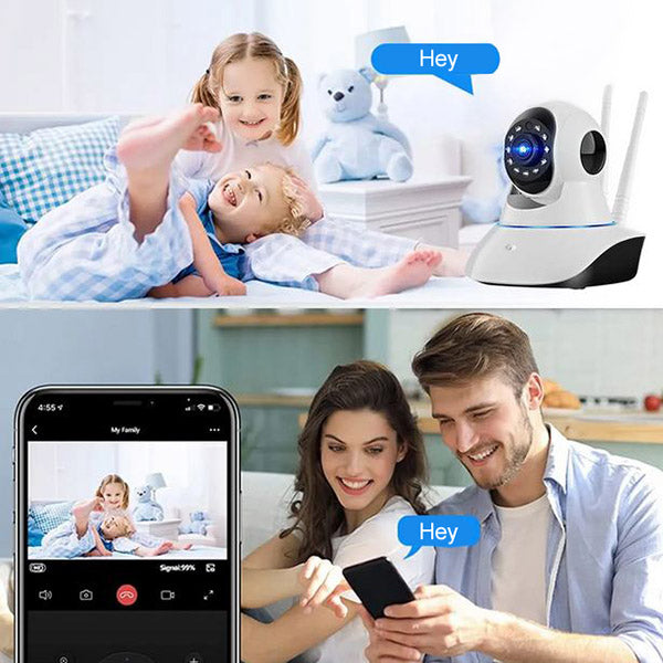Indoor Security Camera 1080p HD Night Vision & Two-Way Audio