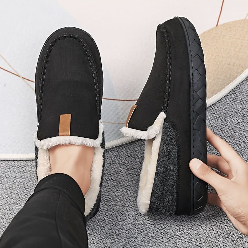 Indoor Slippers Wool-Lined Slip-On Machine Washable