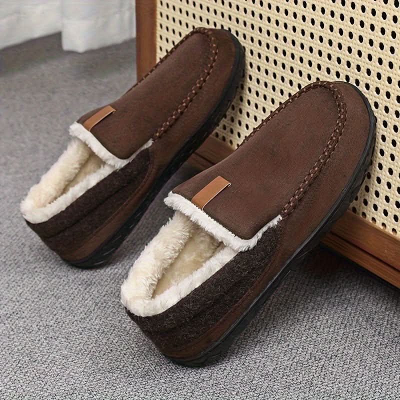 Indoor Slippers Wool-Lined Slip-On Machine Washable