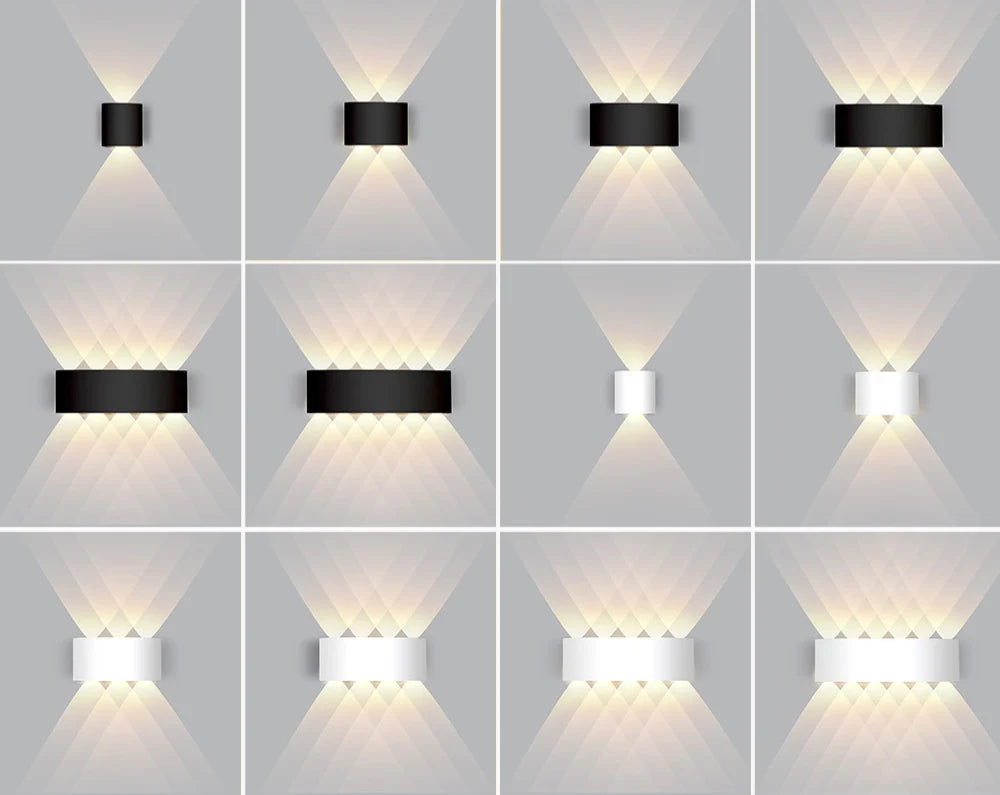 Indoor Wall Light Bidirectional LED Warm White Matte Aluminum