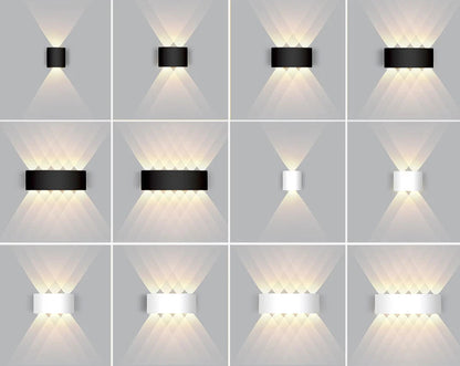 Indoor Wall Light Bidirectional LED Warm White Matte Aluminum