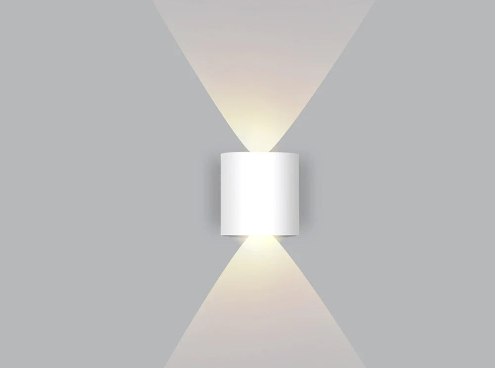 Indoor Wall Light Bidirectional LED Warm White Matte Aluminum