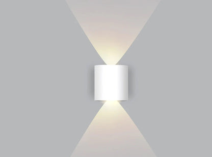 Indoor Wall Light Bidirectional LED Warm White Matte Aluminum