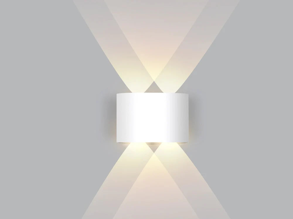 Indoor Wall Light Bidirectional LED Warm White Matte Aluminum