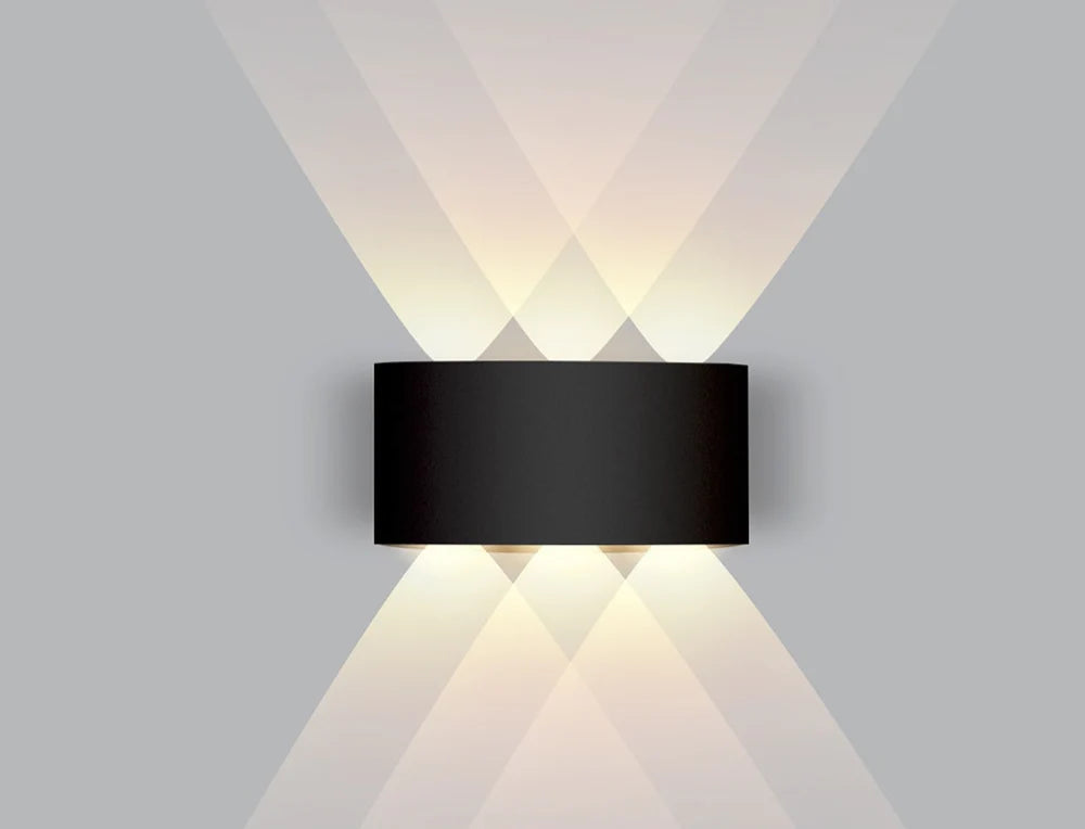 Indoor Wall Light Bidirectional LED Warm White Matte Aluminum