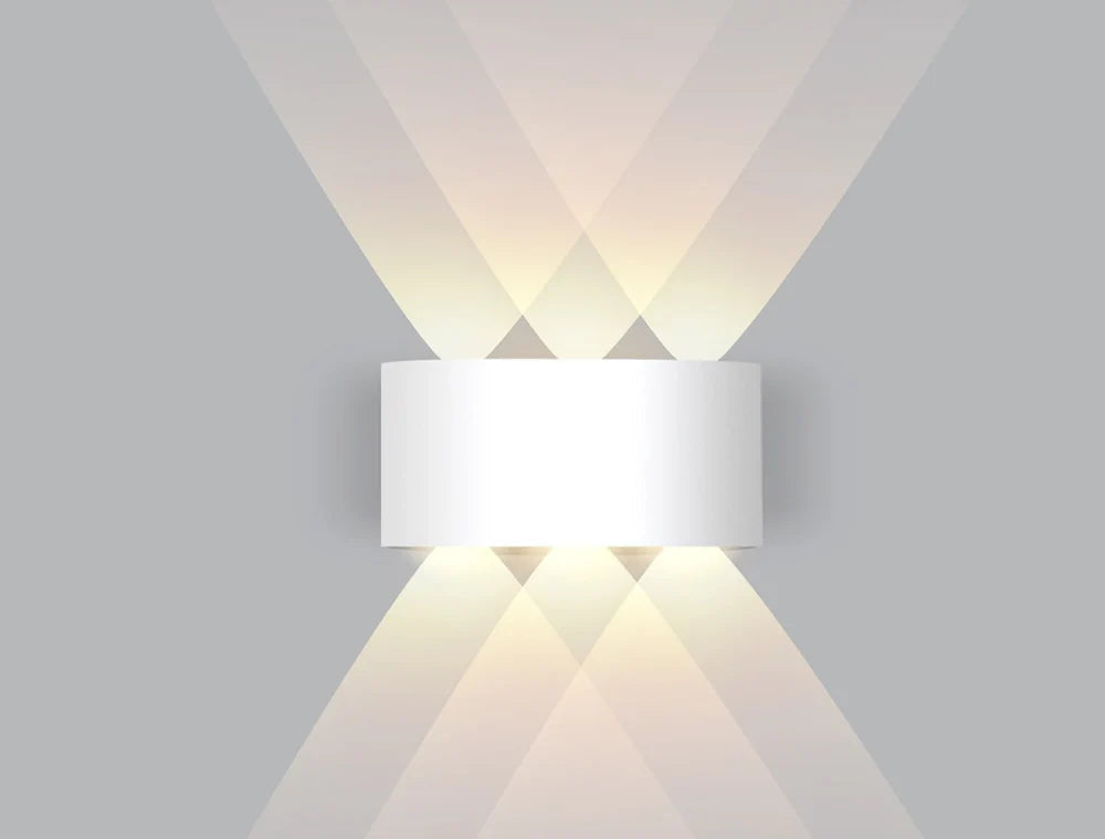 Indoor Wall Light Bidirectional LED Warm White Matte Aluminum