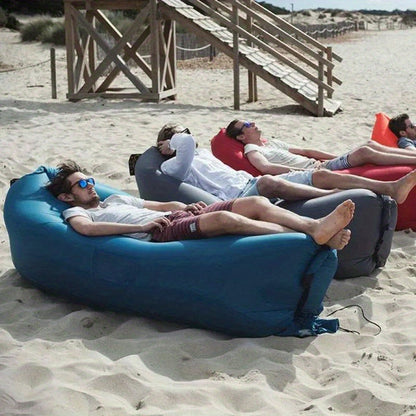 Inflatable Air Lounger Pump-Free Polyester Carry Bag