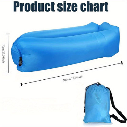 Inflatable Air Lounger Pump-Free Polyester Carry Bag