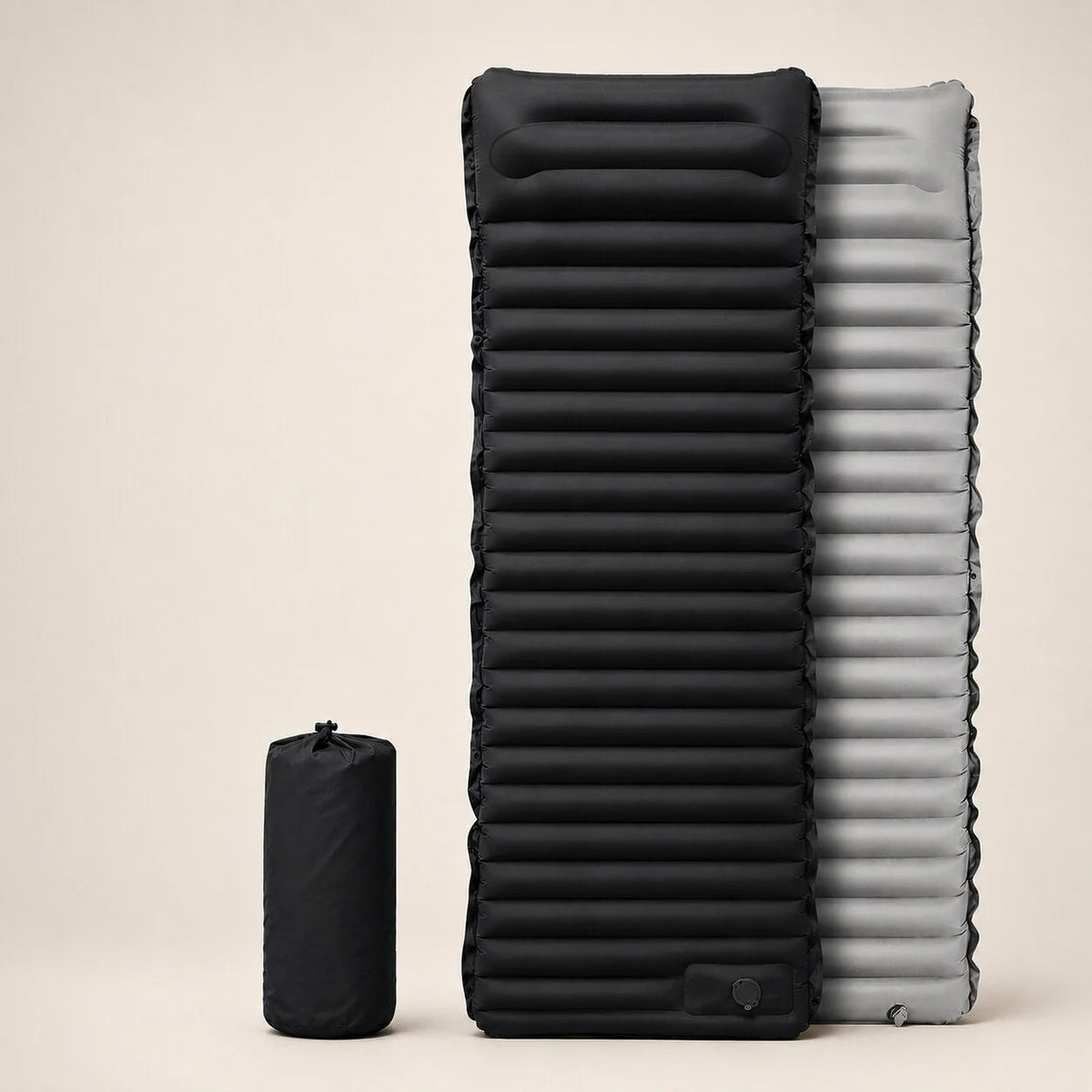 Inflatable Camping Sleeping Mat Built-In Foot Pump