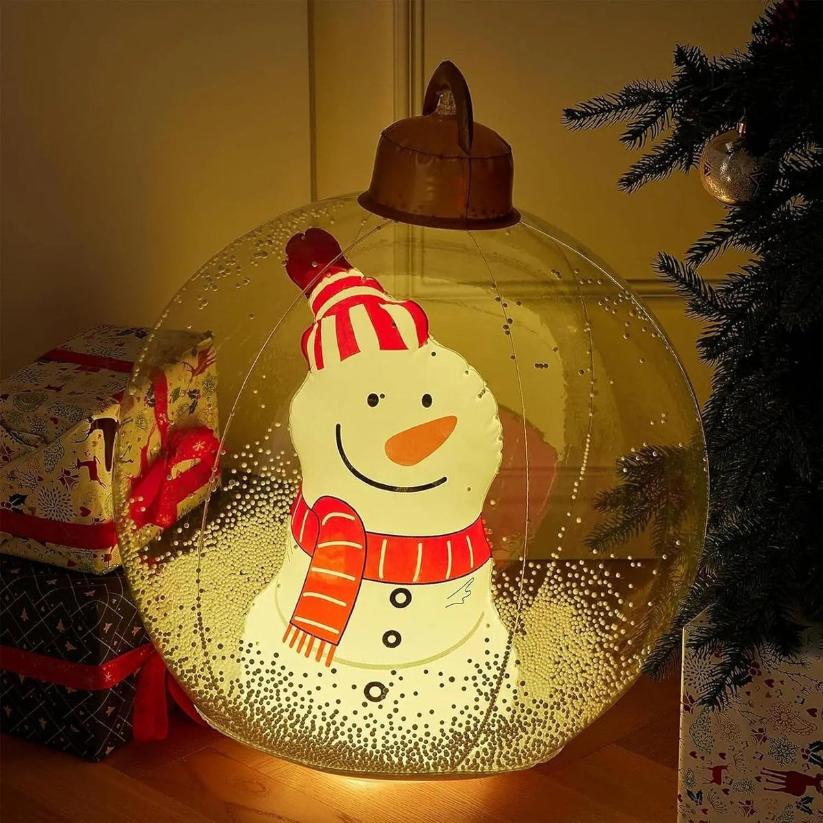 Inflatable Christmas Ornament LED Remote-Controlled Waterproof 60 cm