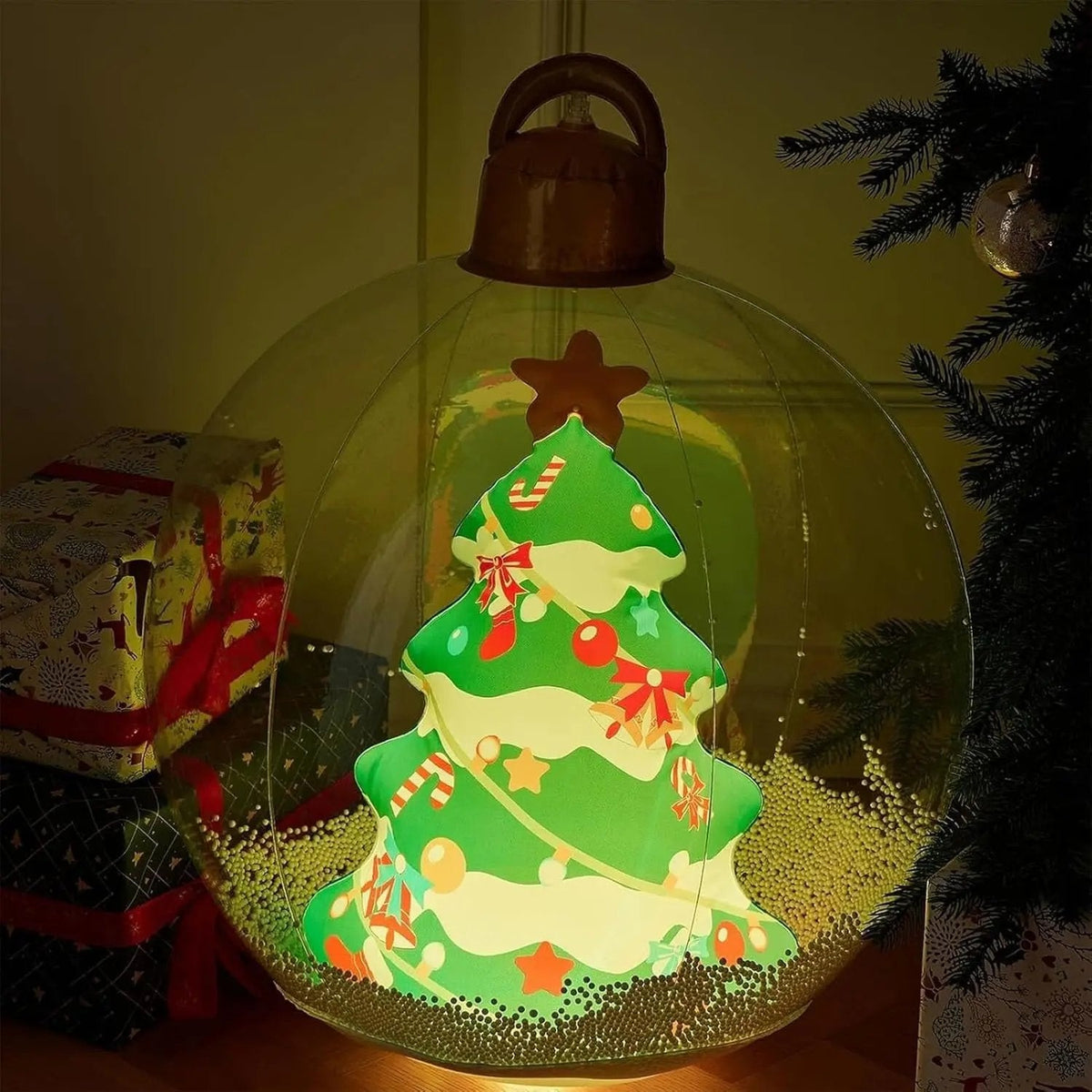 Inflatable Christmas Ornament LED Remote-Controlled Waterproof 60 cm