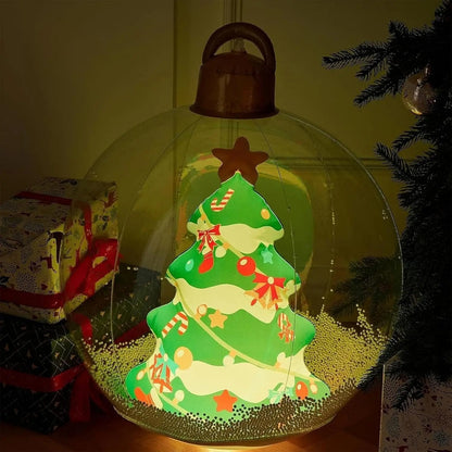 Inflatable Christmas Ornament LED Remote-Controlled Waterproof 60 cm