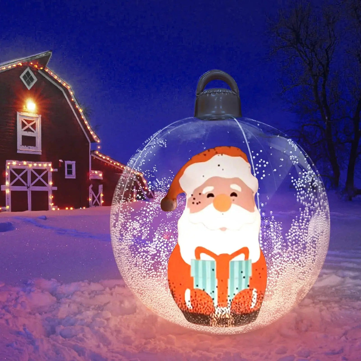 Inflatable Christmas Ornament LED Remote-Controlled Waterproof 60 cm