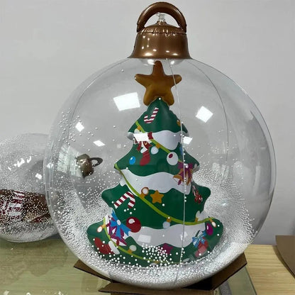 Inflatable Christmas Ornament LED Remote-Controlled Waterproof 60 cm