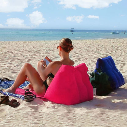 Inflatable Lounger Ergonomic Backrest Lightweight & Waterproof PVC