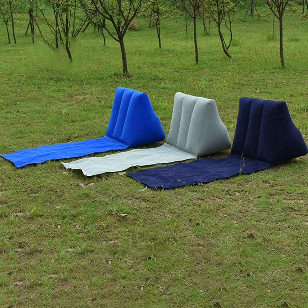 Inflatable Lounger Ergonomic Backrest Lightweight & Waterproof PVC