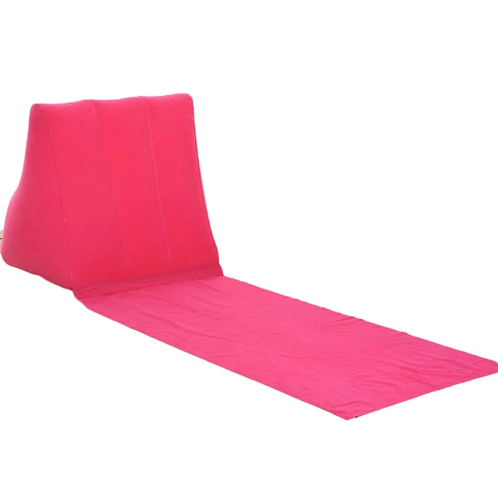 Inflatable Lounger Ergonomic Backrest Lightweight & Waterproof PVC