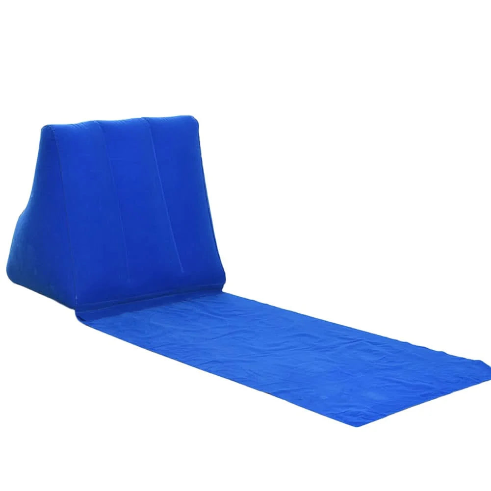 Inflatable Lounger Ergonomic Backrest Lightweight & Waterproof PVC