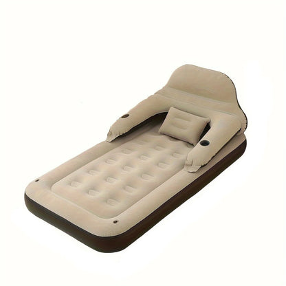 Inflatable Mattress with Built-In Pump – Restful Sleep and Spinal Support