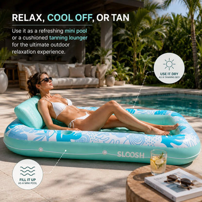 Inflatable Pool Float Lounger Roomy 178 cm Lightweight Packable