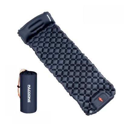 Inflatable Sleeping Mat Waterproof Built-In Pump & Integrated Pillow