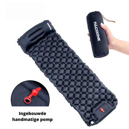 Inflatable Sleeping Mat Waterproof Built-In Pump & Integrated Pillow