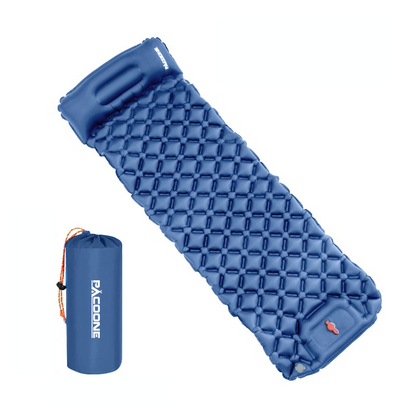 Inflatable Sleeping Mat Waterproof Built-In Pump & Integrated Pillow
