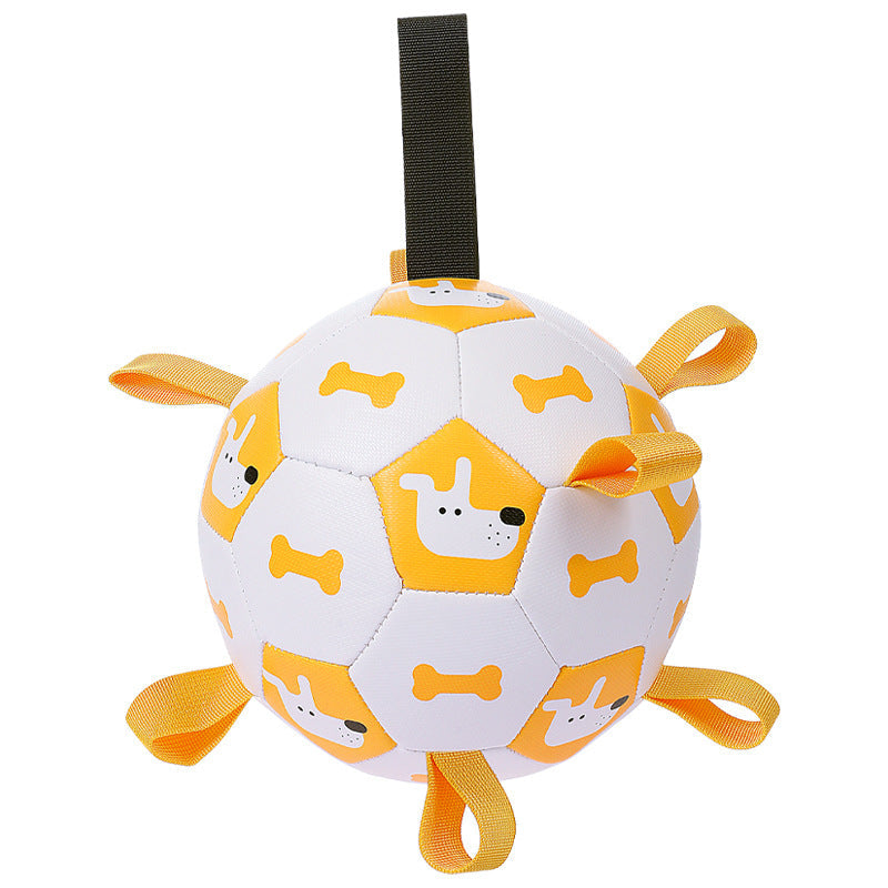 Inflatable Soccer Ball Non-Toxic PU Nylon Ribbons Pump Included