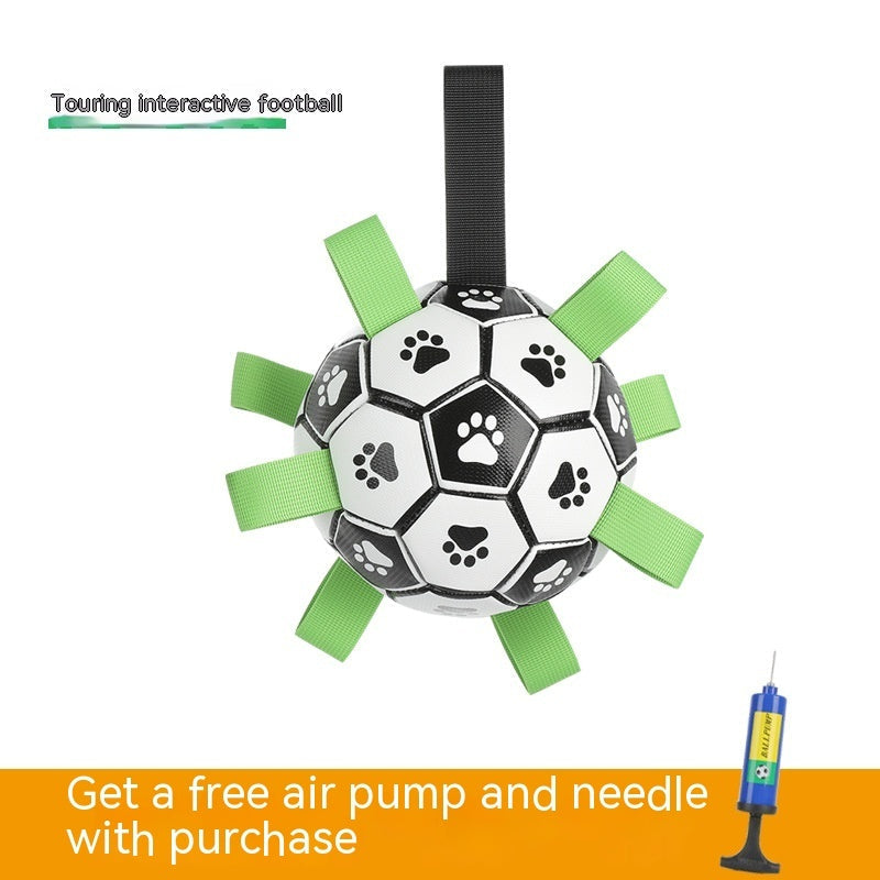Inflatable Soccer Ball Non-Toxic PU Nylon Ribbons Pump Included