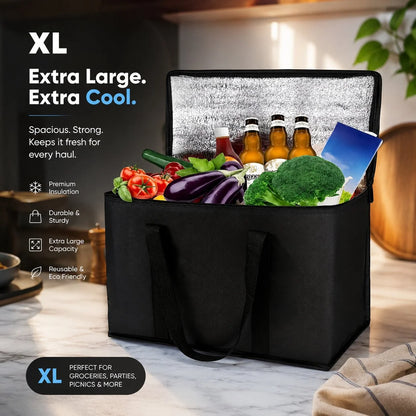 Insulated Cooler Tote XL Capacity Sturdy Handles