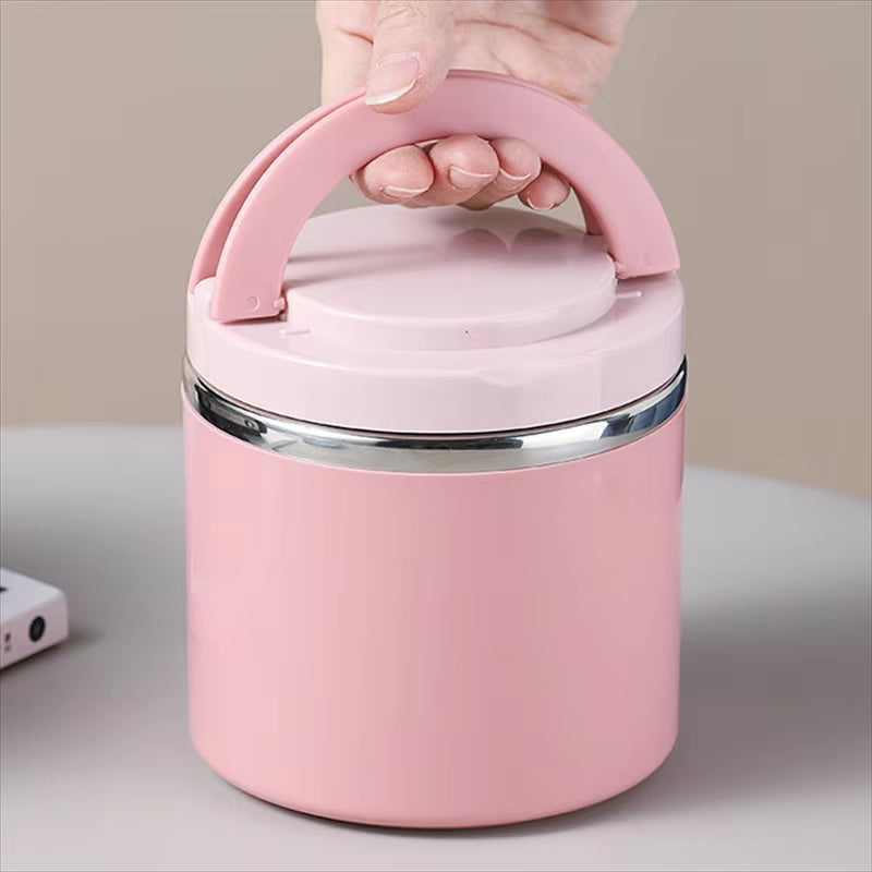 Insulated Food Container Double-Walled Stainless Steel Leak-Proof Screw Cap