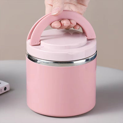 Insulated Food Container Double-Walled Stainless Steel Leak-Proof Screw Cap