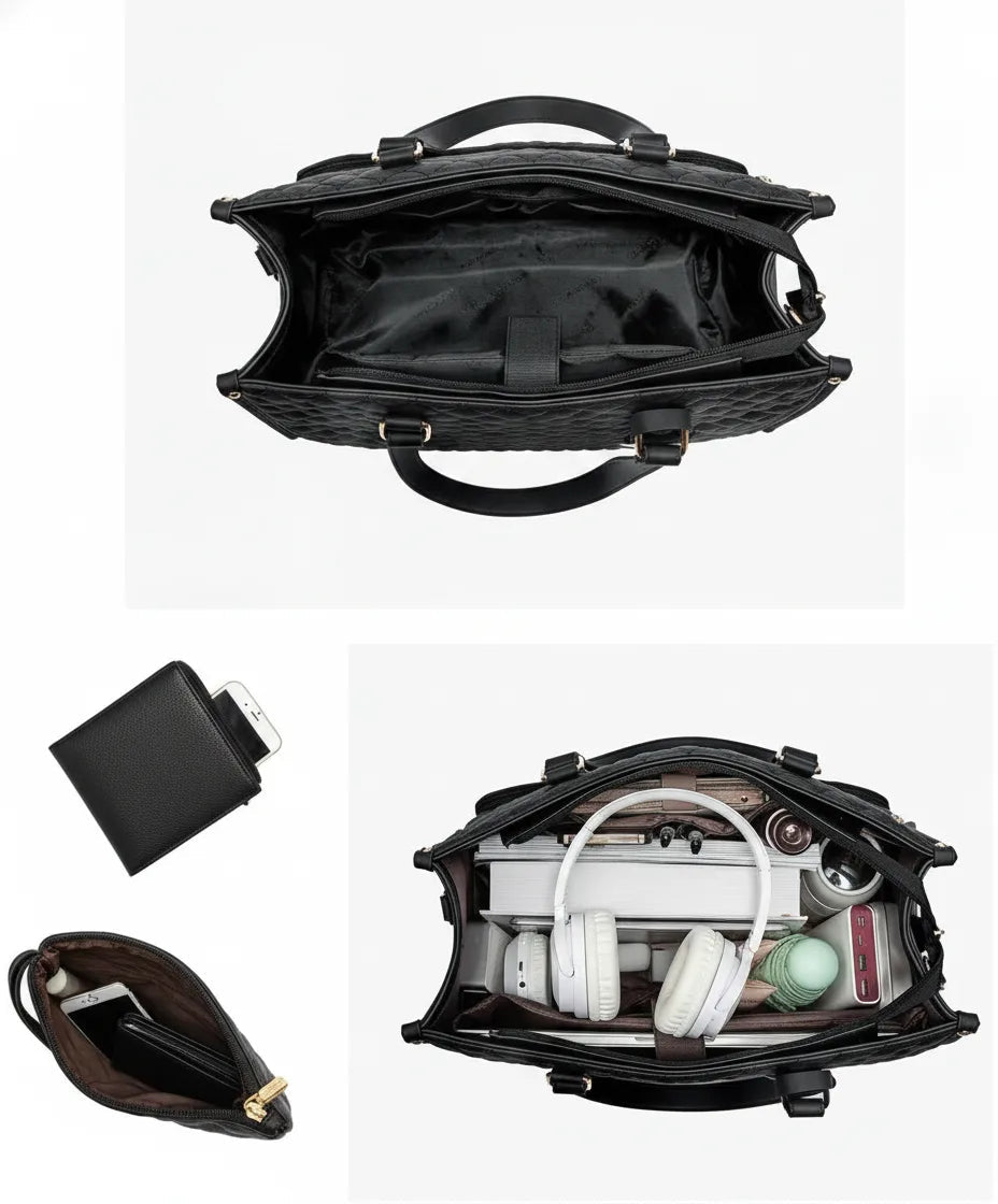 Insulated Lunch Bag Two-Compartment Padded Laptop Sleeve Fits 15-Inch