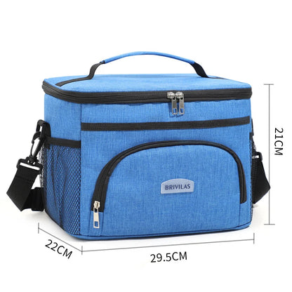 Insulated Lunchbox Multi-Compartment Adjustable Shoulder Strap