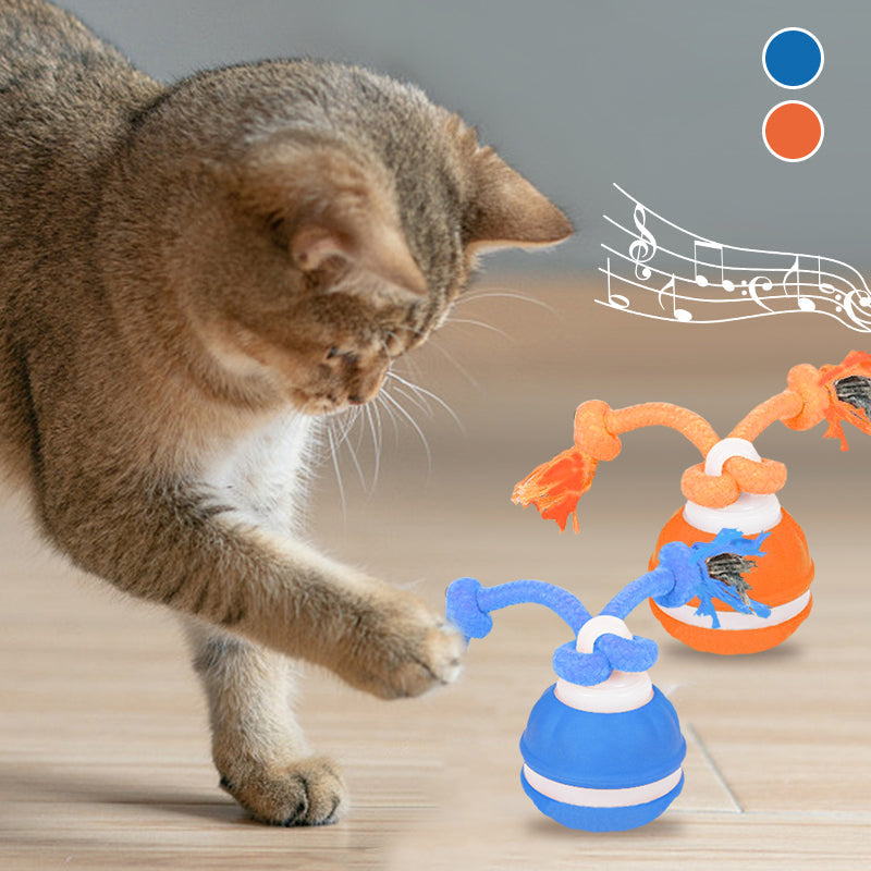 Interactive Cat Ball Self-Rolling LED & Bird Sounds
