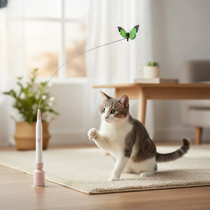 Interactive Cat Toy Unpredictable Movement Food-Grade Silicone USB Rechargeable